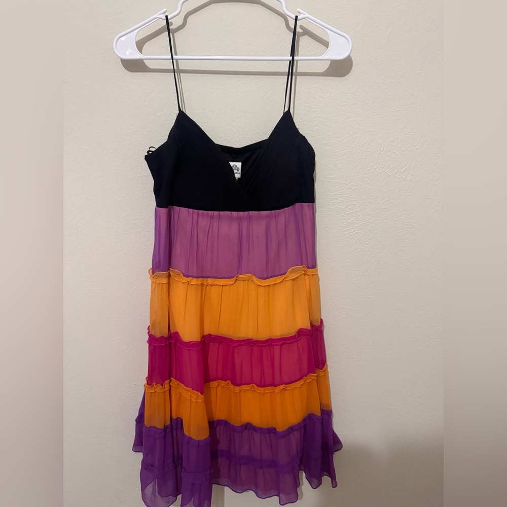Signature by Sangria Multicolor Layered Dress